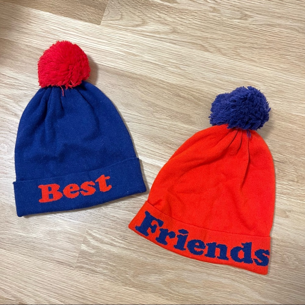 EUC TARGET x NEIMAN MARCUS BAND OF OUTSIDERS Best Friends Beanie Pom Pom Hat Set - Picture 3 of 7